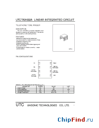 Datasheet TA31002 manufacturer UTC